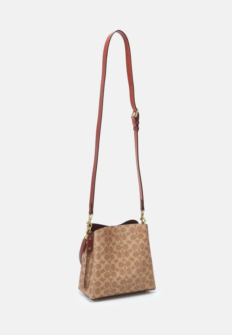 Clearance Buy Coach Polished Willow Bucket Bag Handbag Tan/Rust