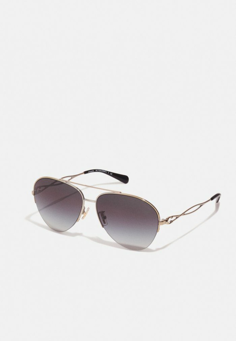 Clearance Top 10 Coach Sunglasses Shiny Light Gold-Coloured