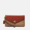 Wholesale Best Reviews Of Coach Colorblock Signature Wristlet Clutch Tan Rust