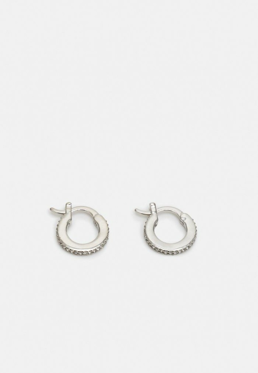 Online Coupon Coach Pave Huggie Earrings Earrings Silver-Coloured