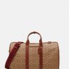 Hot Budget Coach Signature Gotham Duffle Unisex Weekend Bag Tan/Rust