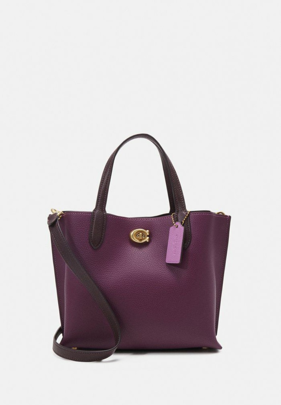 Best Outlet Coach Willow Tote Handbag Deep Berry