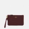 Online Best Pirce Coach Polished Pebble Small Wristlet Clutch Wine