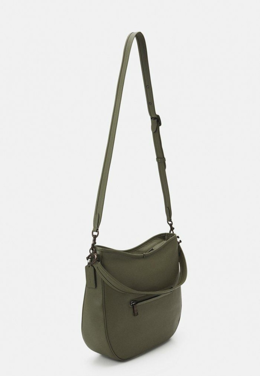 Hot Deals Coach Soft Hobo Handbag Army Green