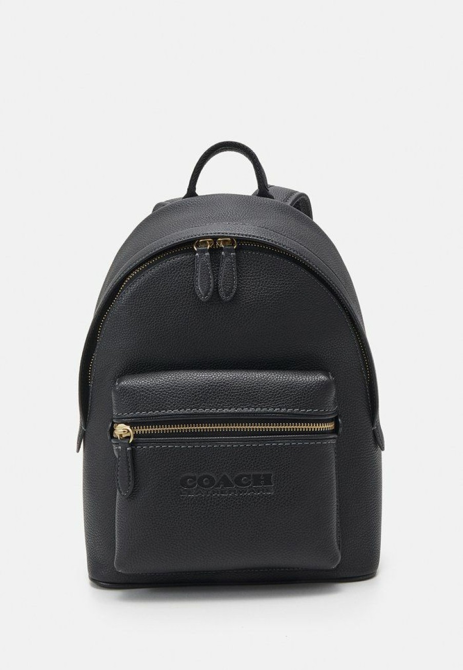 Clearance New Coach Polished Pebble Charter Backpack Rucksack Black