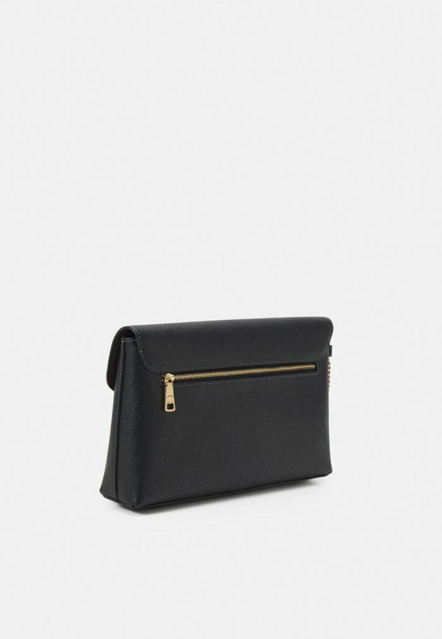 Wholesale Flash Sale Coach Crossgrain Wristlet Clutch Black