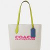 Best Buy Coach Colorblock Kia Tote Handbag Chalk Multi