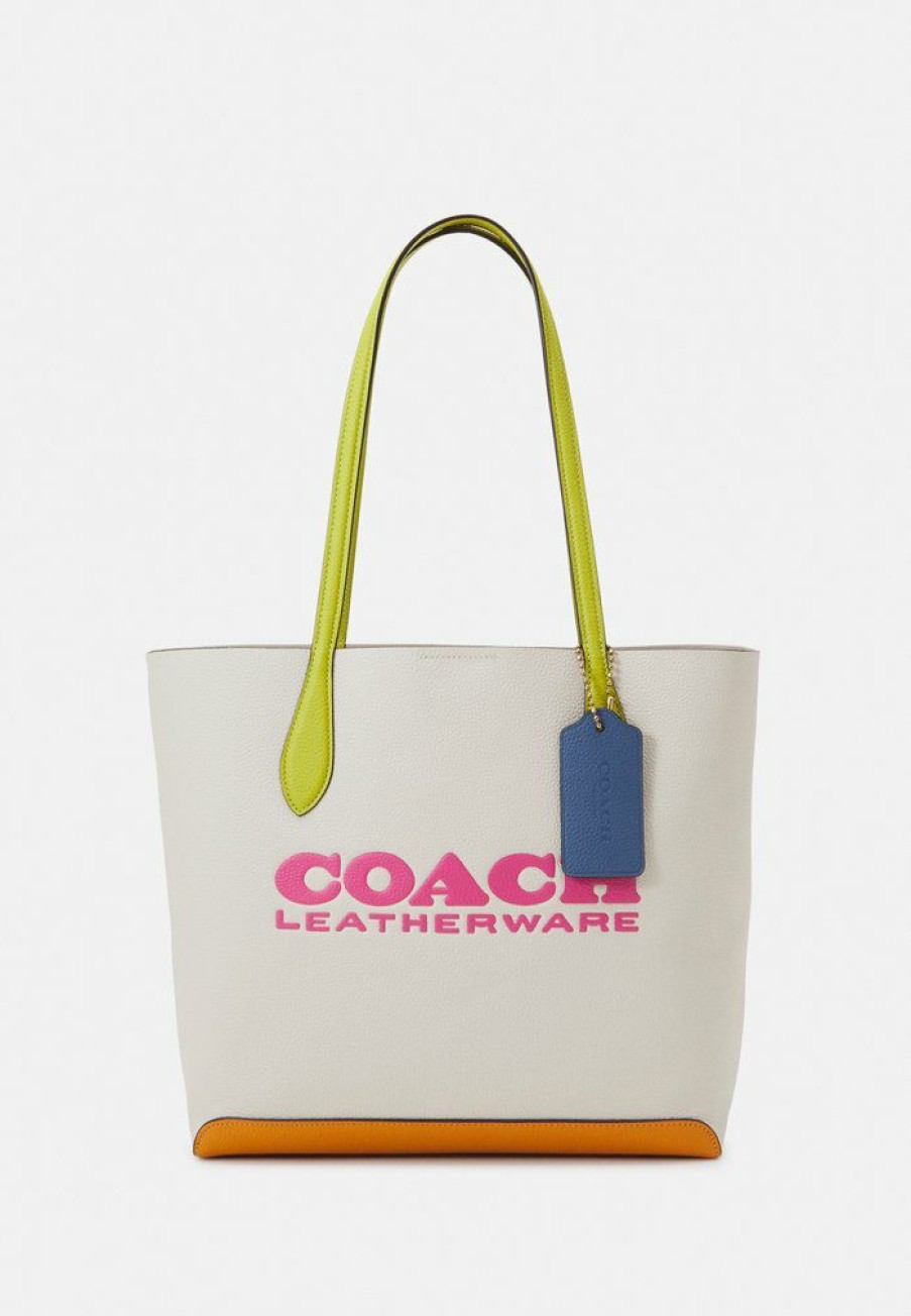 Best Buy Coach Colorblock Kia Tote Handbag Chalk Multi