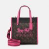 Wholesale Coupon Coach Horse And Carriage With Badge Coated Field Tote Tote Bag Truffle Petunia