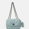 Best Best Pirce Coach Quilted Pillow Madison Shoulder Across Body Bag Aqua