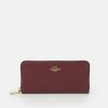 Online Flash Sale Coach Smooth Slim Accordion Zip Wallet Wine