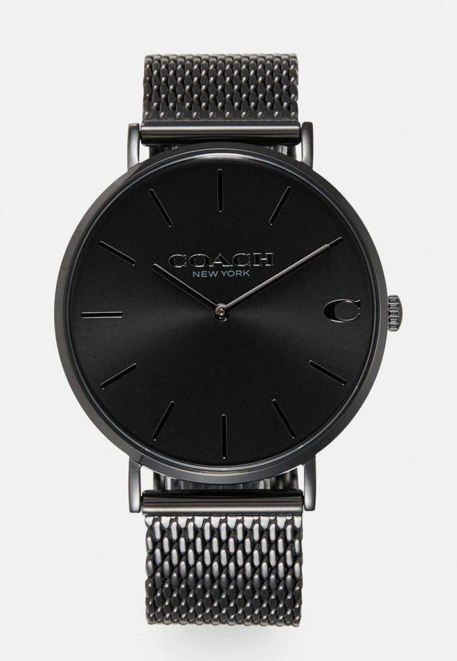 Clearance Best Pirce Coach Charles Unisex Watch Black