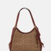 Best Budget Coach Coated Canvas Signature Archival Edie Handbag Tan Rust