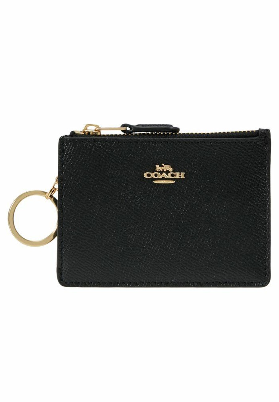 Clearance Buy Coach Crossgrain Mini Skinny Wallet Black