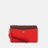 Hot Brand New Coach Colorblock Zip Wristlet Wallet Red Orange Multi