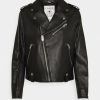 Hot Hot Sale Coach Icon Moto Leather Jacket Black