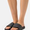 New Cheapest Coach Udele Coated Slide Mules Charcoal/Black