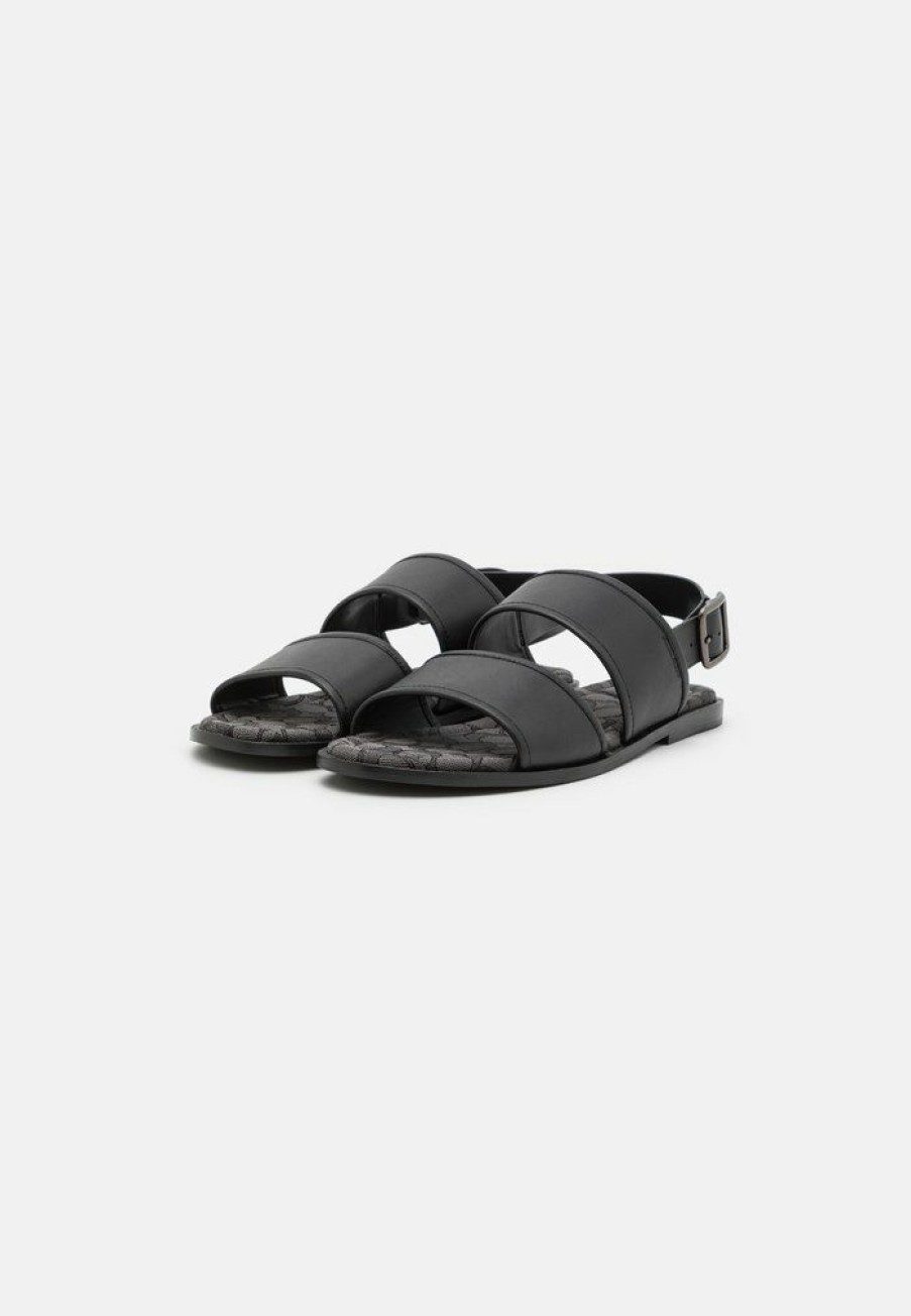 Hot Promo Coach Two Strap Sandals Black