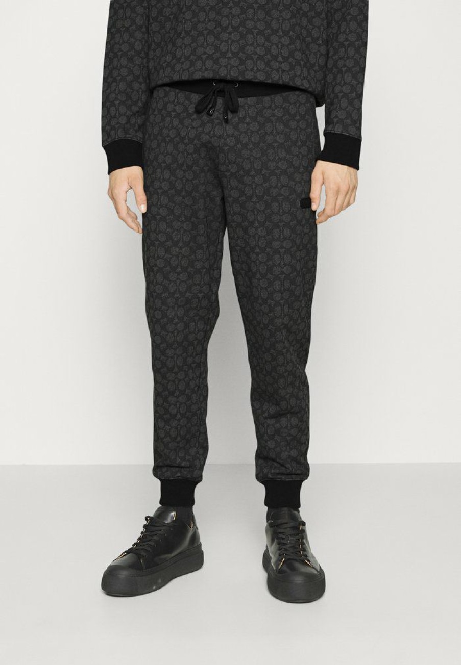 New Flash Sale Coach Essential Jogger In Signature Tracksuit Bottoms Charcoal Signature