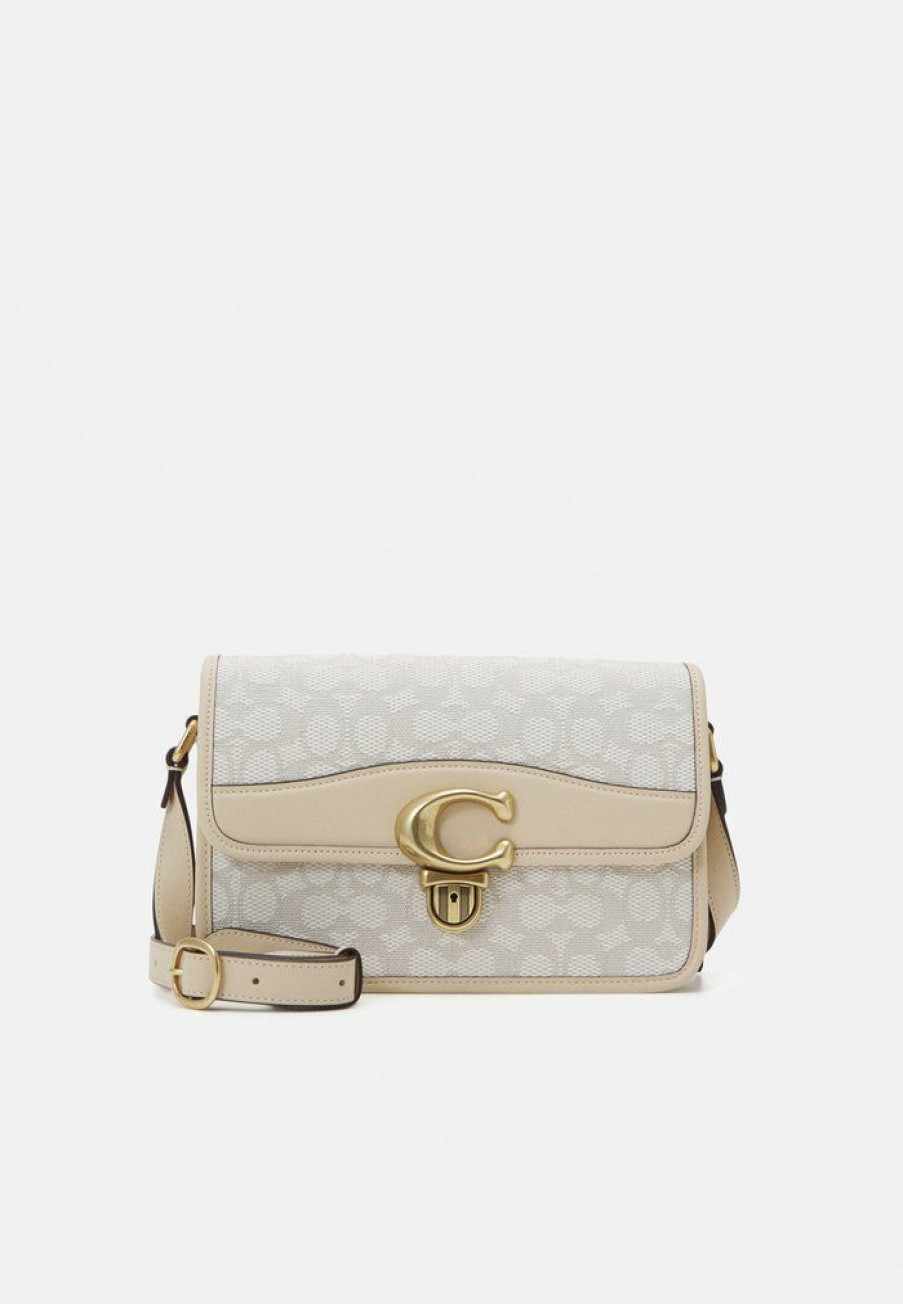 Online Flash Sale Coach Signature Studio Shoulder Across Body Bag Chalk Ivory