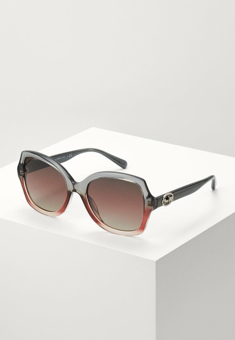 New Promo Coach Sunglasses Gray/Burgundy