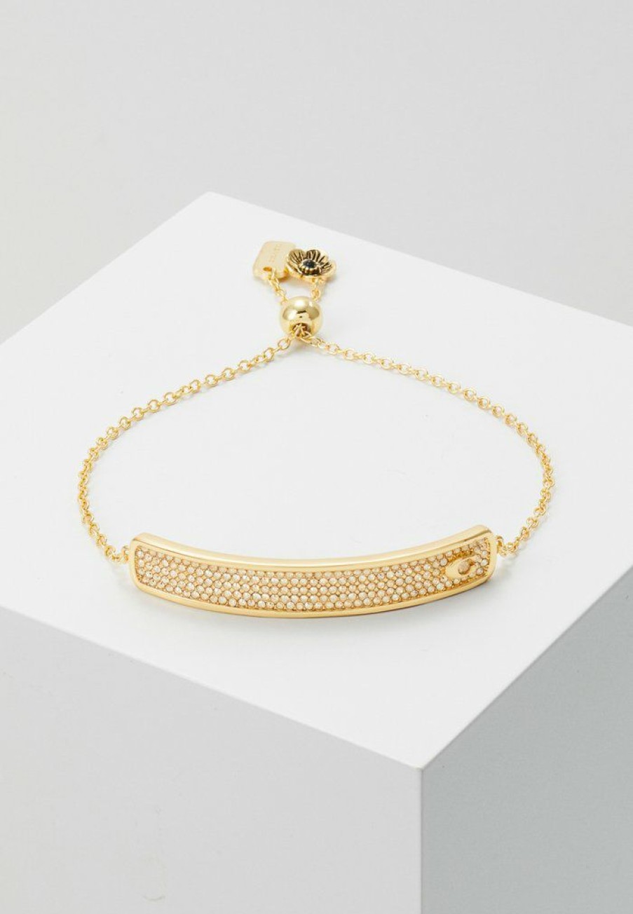 Online Brand New Coach Pave Slider Bracelet Bracelet Gold-Coloured