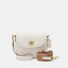 Wholesale Best Reviews Of Coach Polished Pebble Willow Saddle Bag Across Body Bag Chalk