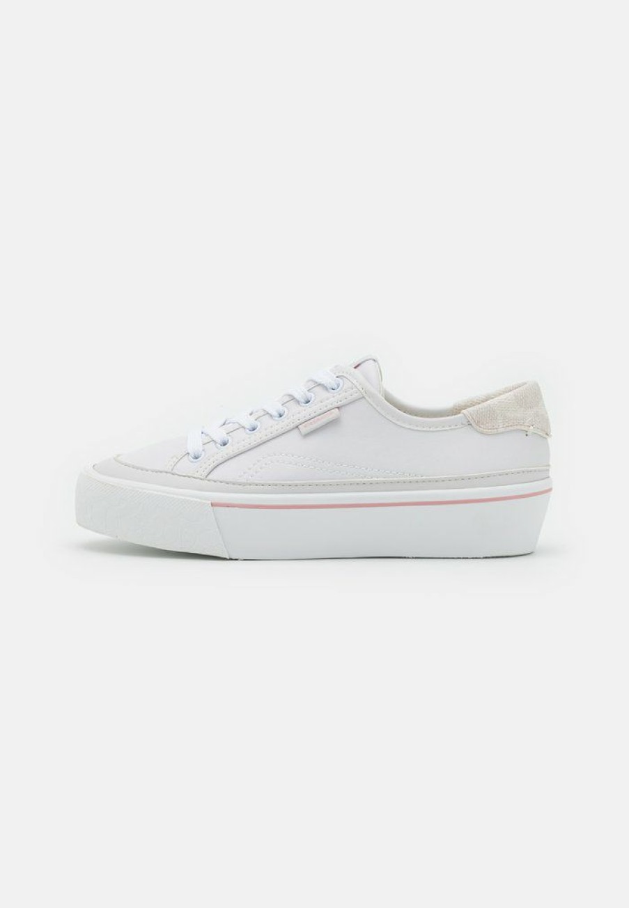 Clearance Budget Coach Citysole Platform Trainers Optic White