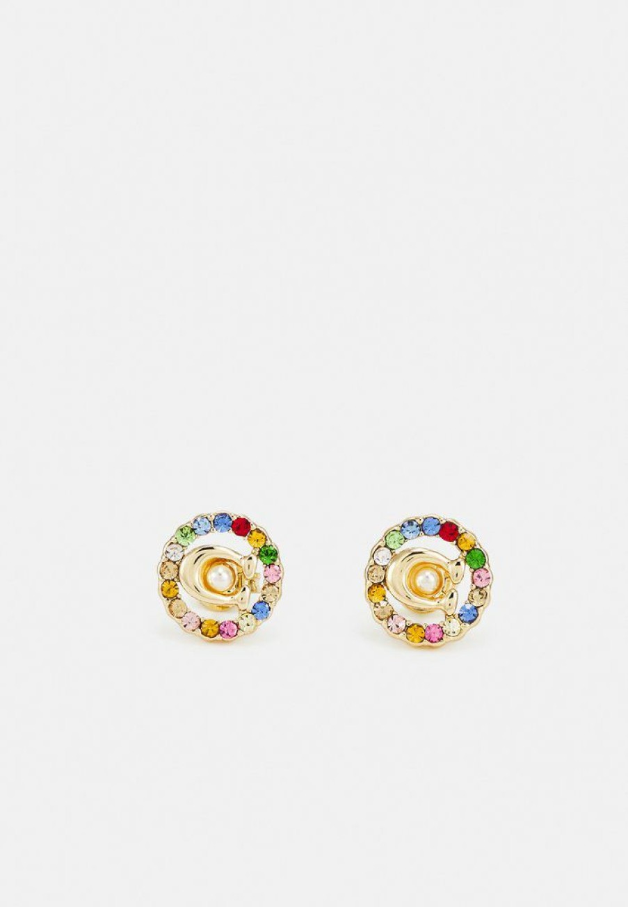 New Best Pirce Coach Multi Stud Earrings Earrings Gold-Coloured/Multicolor