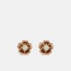 Online Deals Coach Mini Tea Rose Stud Earrings Rose Gold-Coloured