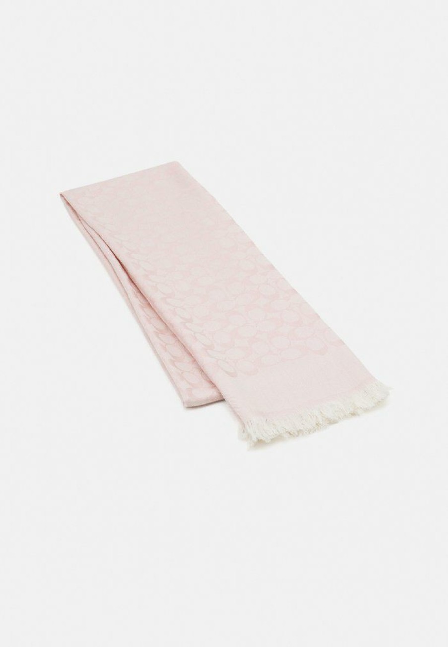 Online Wholesale Coach Bicolor Signature C Stole Foulard Blush