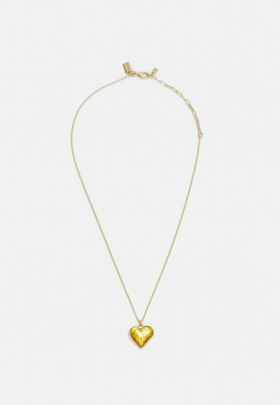 Online Promo Coach Heart Chain Necklace Necklace Gold-Coloured