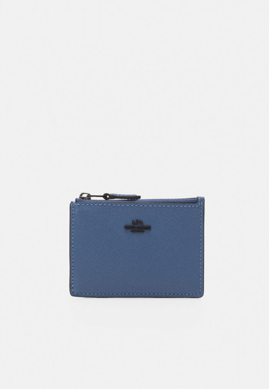 Online Best Sale Coach Crossgrain Mini Skinny Wallet Blue