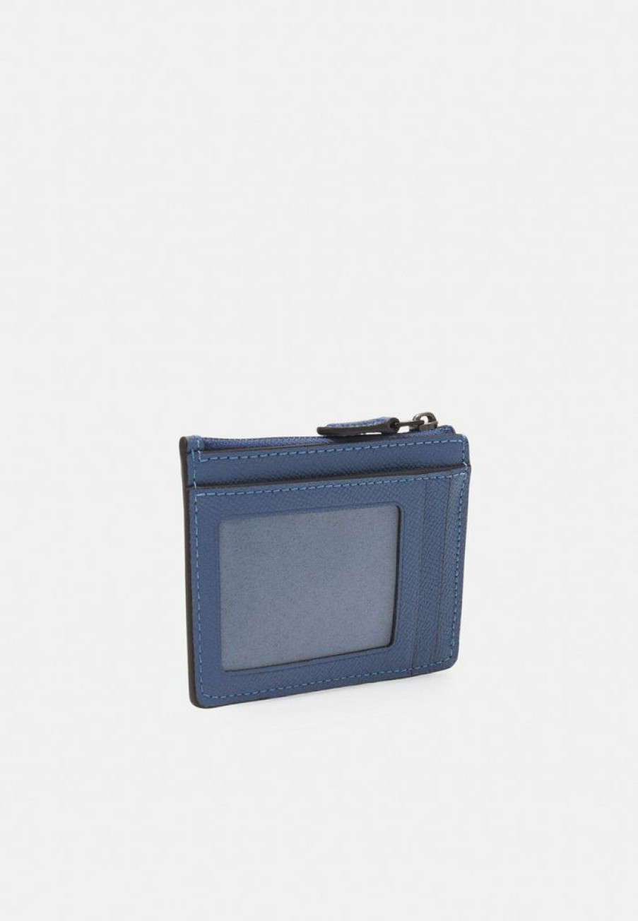 Online Best Sale Coach Crossgrain Mini Skinny Wallet Blue