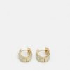 New Brand New Coach Hoop Earrings Earrings Gold-Coloured/Chalk