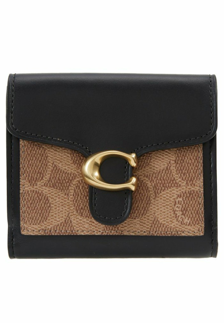 Best Cheap Coach Colorblock Coated Tabby Small Wallet Tan/Black