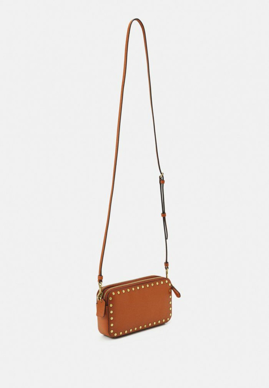 Wholesale Deals Coach Smooth With Rivets Kira Crossbody Across Body Bag Canyon