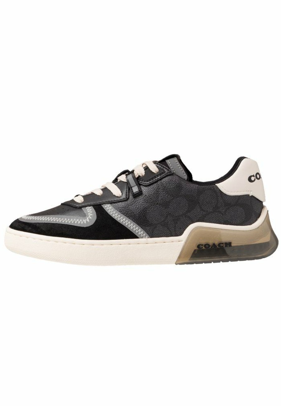 Clearance Discount Coach Signature Tech Court Trainers Charcoal/Black