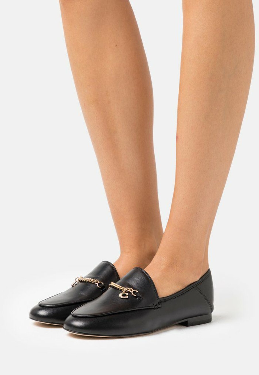 New Discount Coach Hanna Loafer Slip-Ons Black