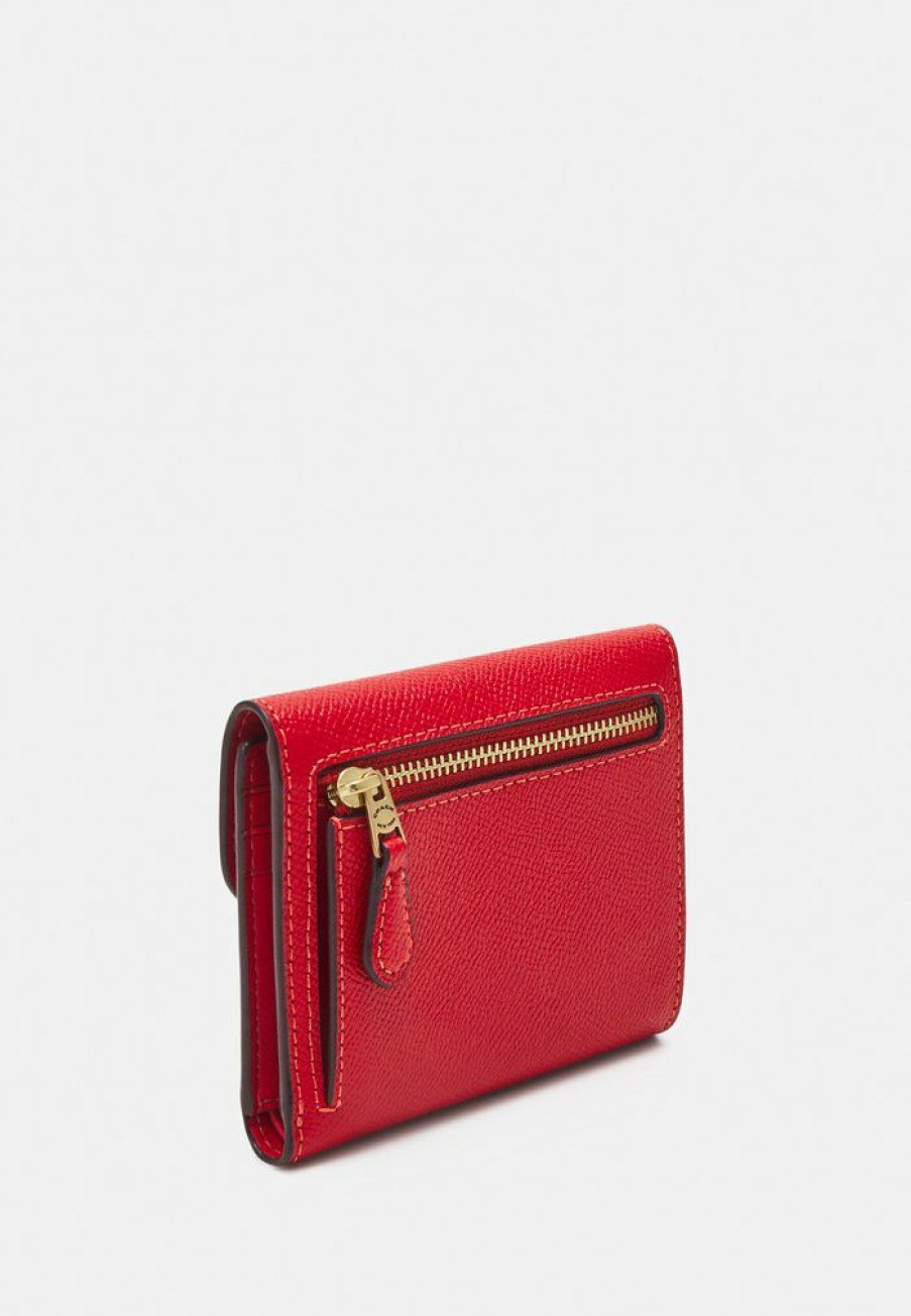 Wholesale Flash Sale Coach Crossgrain Small Wallet Wallet Sport Red