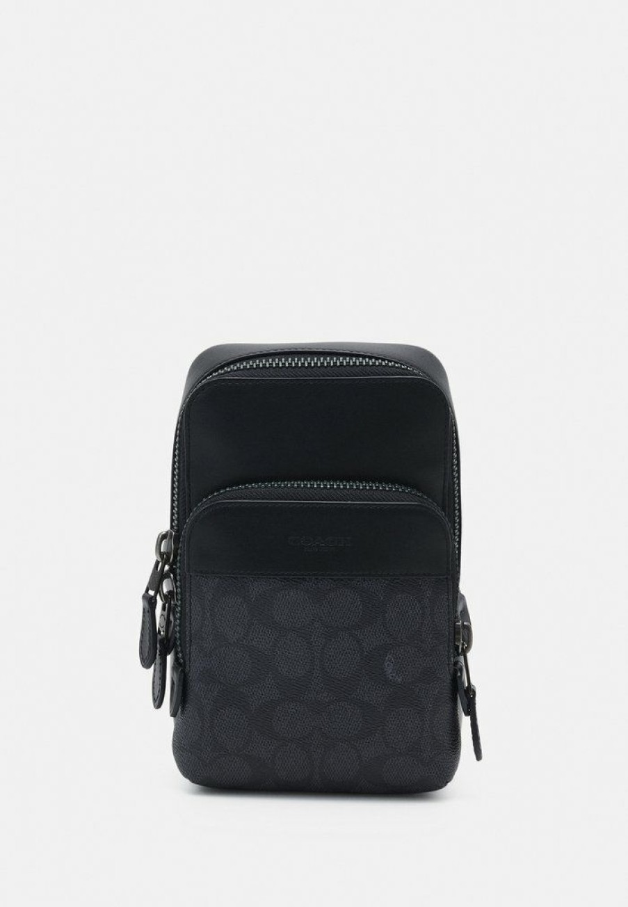 New New Coach Gotham Sling Pack In Signature Across Body Bag Charcoal