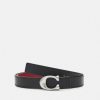 Clearance Cheap Coach Sculpted Reversible Belt Belt Black/Red