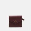 Clearance Hot Sale Coach Crossgrain Small Wallet Wallet Wine