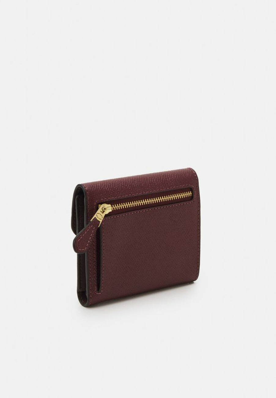 Clearance Hot Sale Coach Crossgrain Small Wallet Wallet Wine