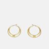 New Cheap Coach Double Hoop Earrings Earrings Gold-Coloured