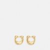 Best Hot Sale Coach Signature Huggie Earrings Gold-Coloured