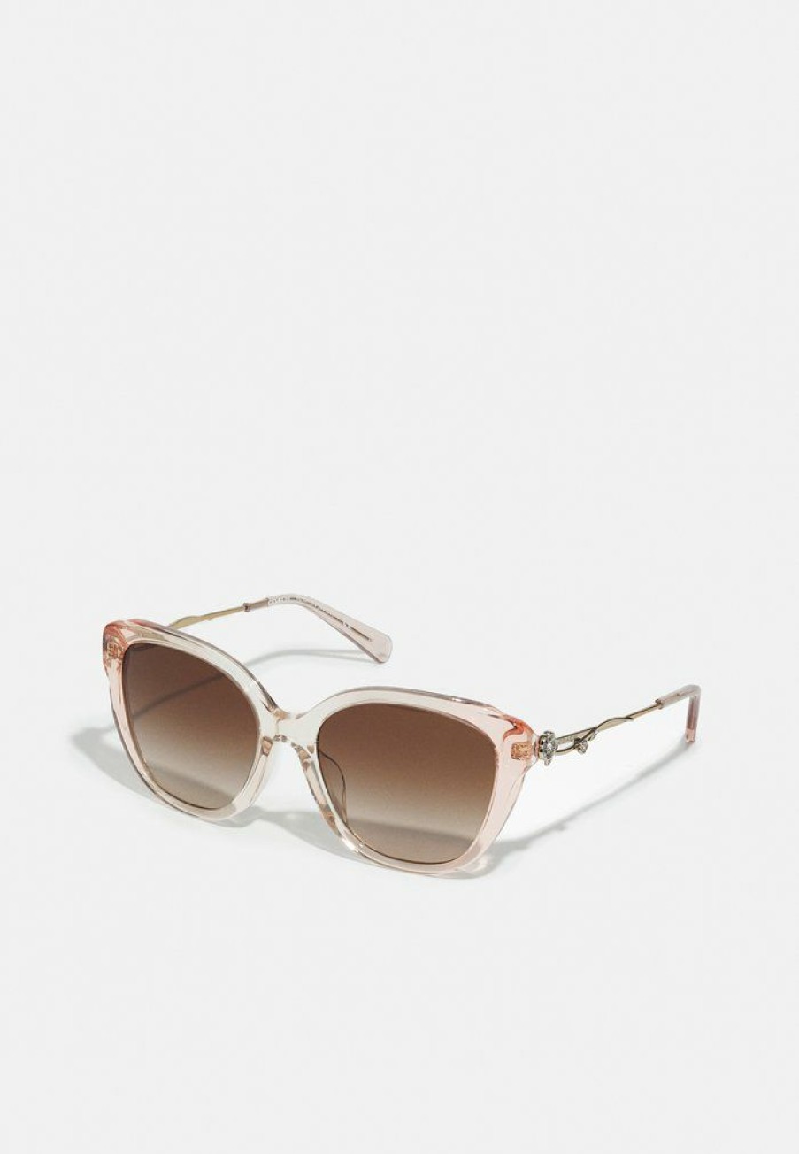 Online Hot Sale Coach Sunglasses Transparent Peach