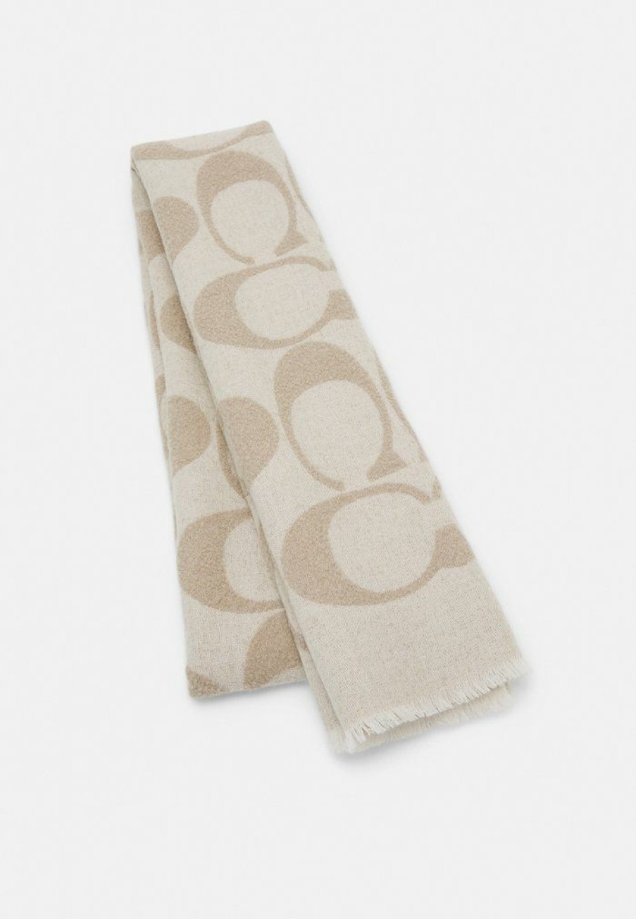 Online Coupon Coach Reversible Muffler Foulard Chalk Taupe