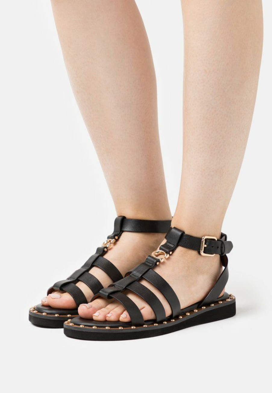 Best Wholesale Coach Giselle Sandals Black