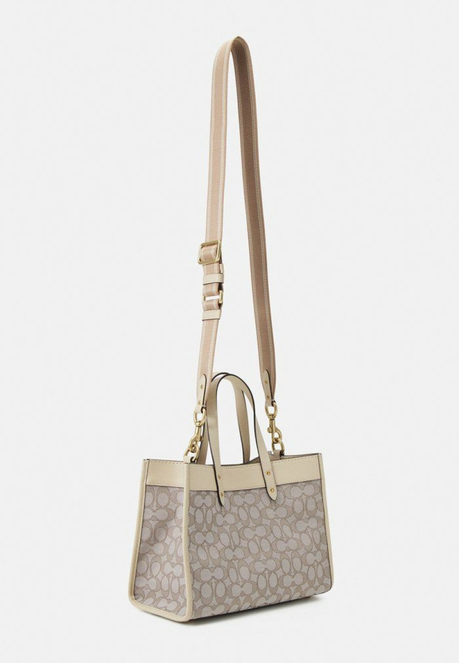 Online Hot Sale Coach Signature Field Tote Handbag Stone Ivory